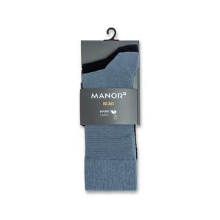 Manor Man  Lot de 2 paires de chaussettes, hauteur mollet 