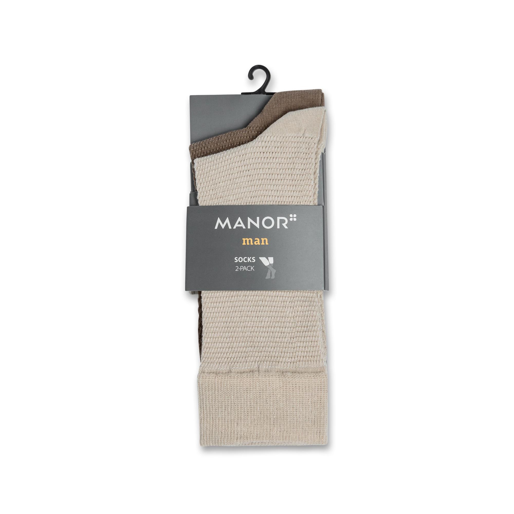 Manor Man  Lot de 2 paires de chaussettes, hauteur mollet 