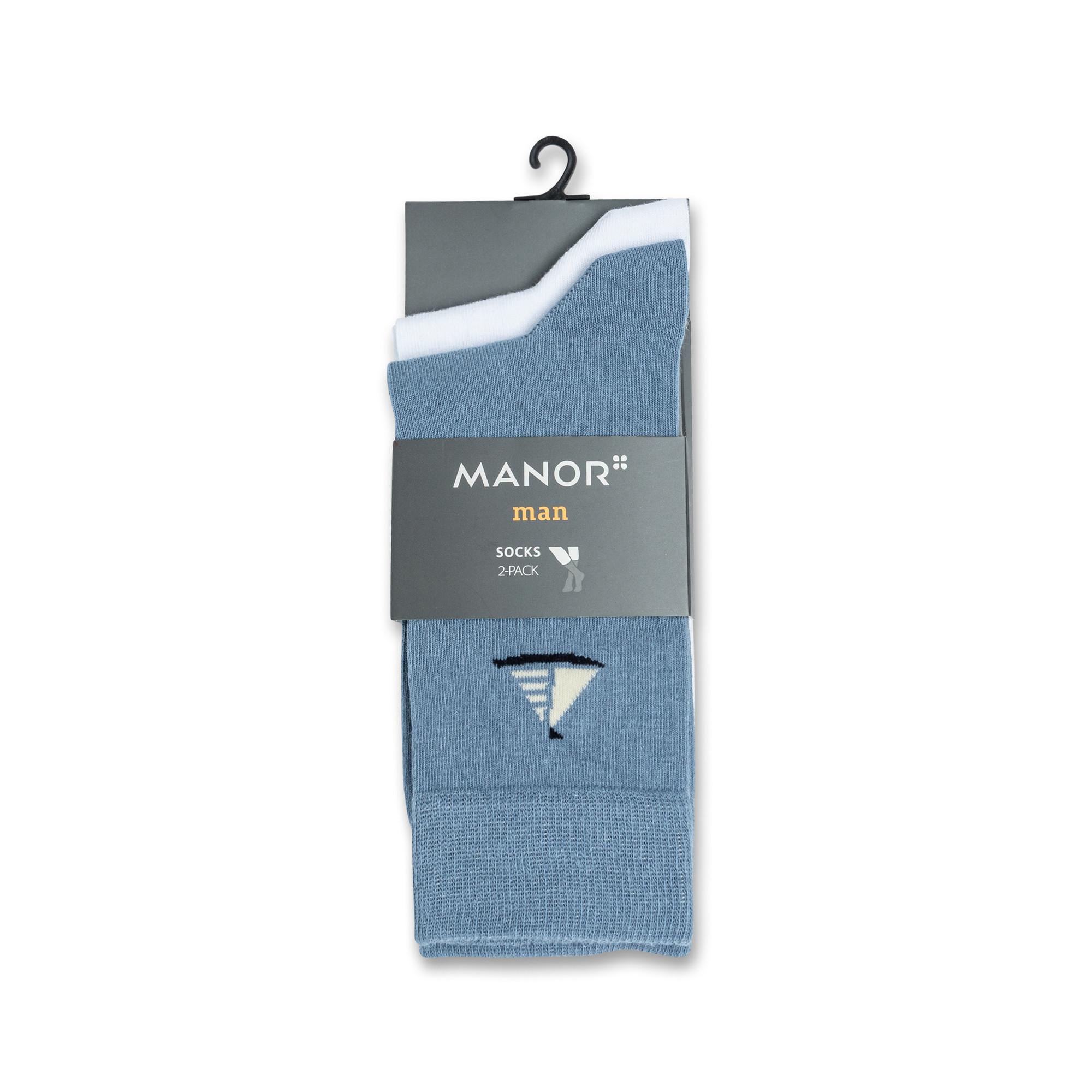 Manor Man  Lot de 2 paires de chaussettes, hauteur mollet 