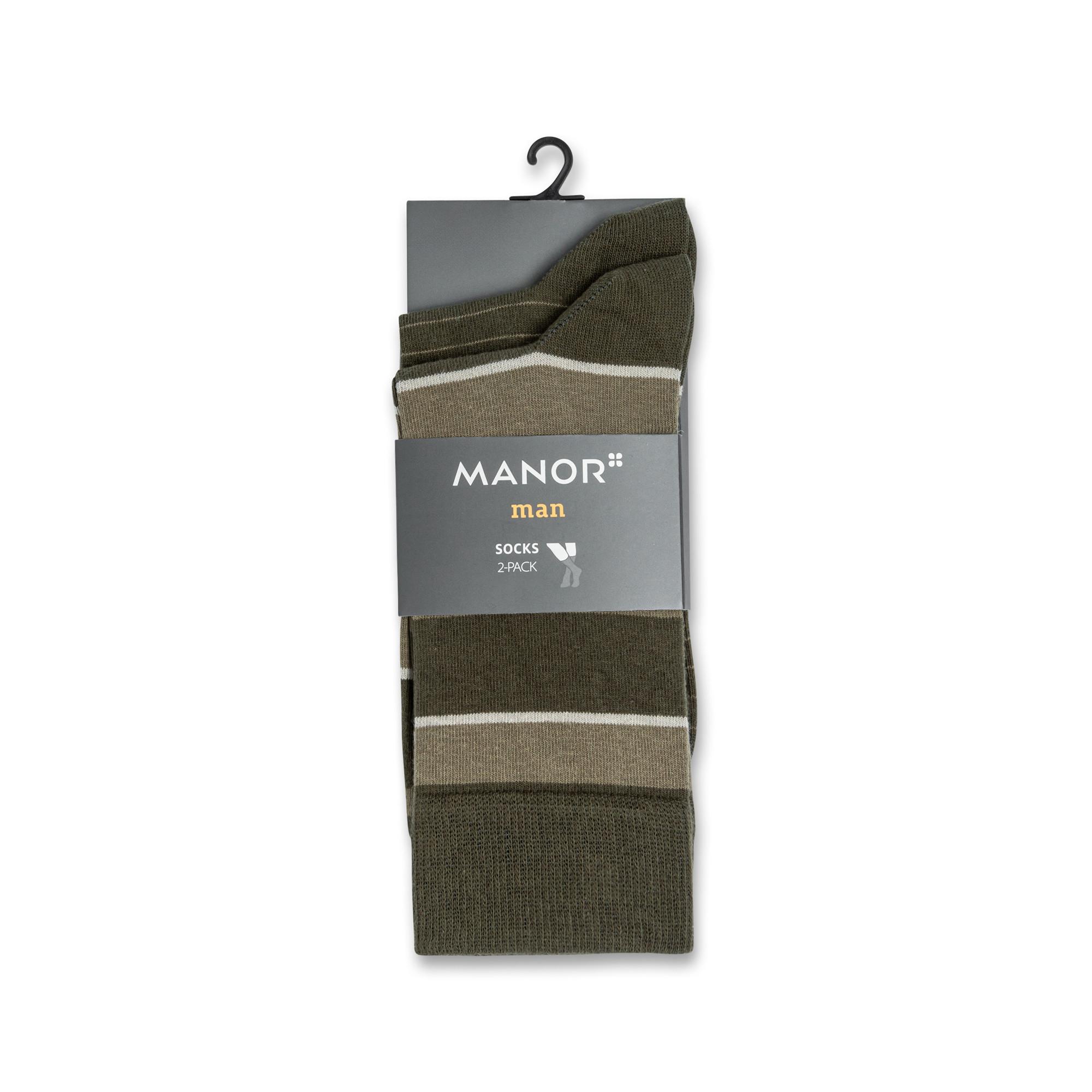 Manor Man  Lot de 2 paires de chaussettes, hauteur mollet 