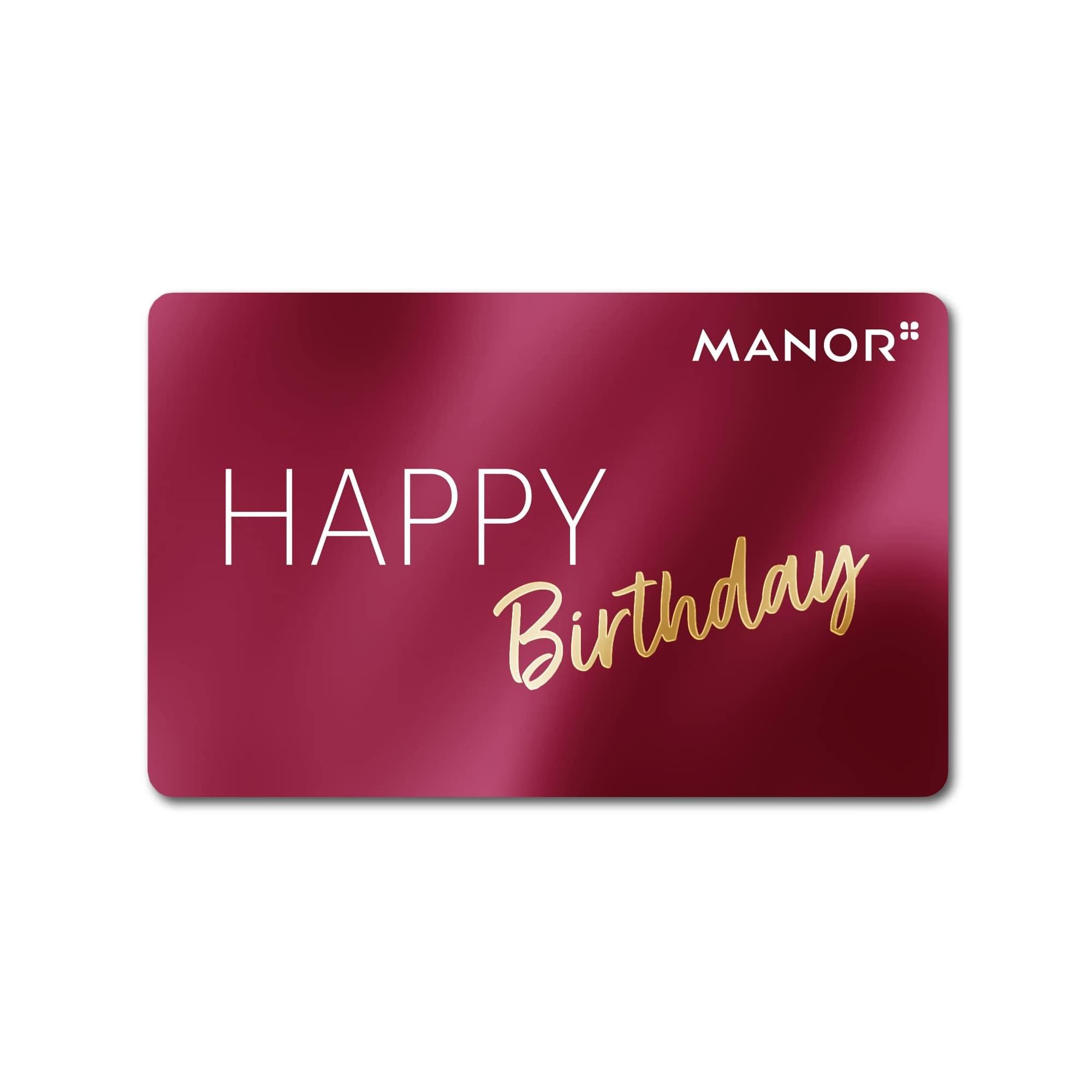 Manor Dark red / Happy Birthday Carte cadeau 