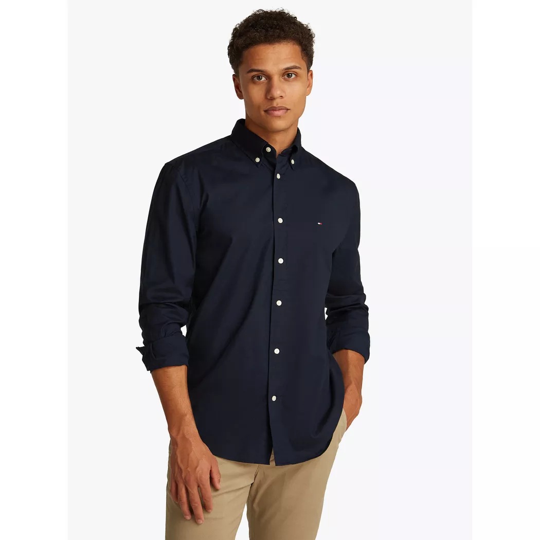 Tommy Hilfiger Chemise à Manches Longues Core Flex Regular Fit Desert Sky S Homme