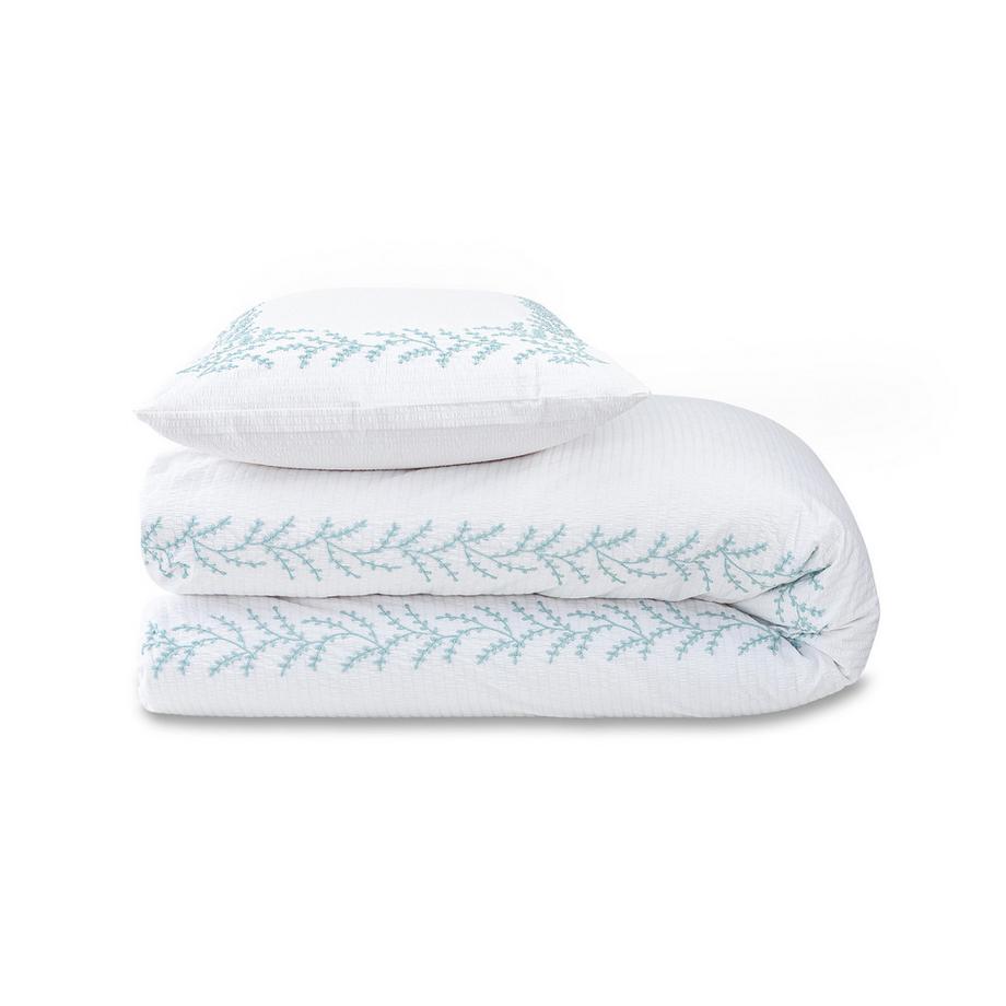 Manor Frejus Seersucker Federa ricamata  