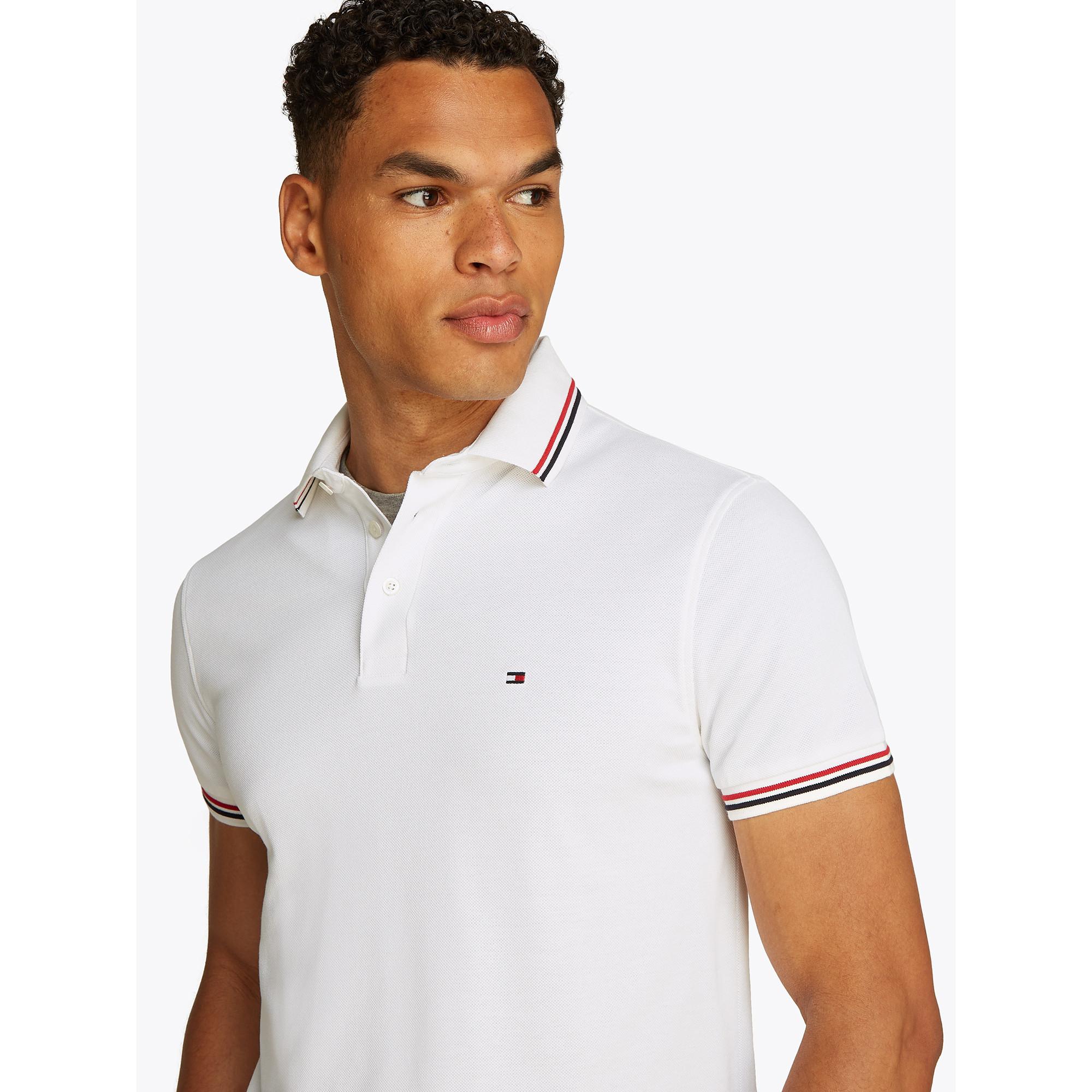 TOMMY HILFIGER TIPPED SLIM FIT POLO Polo, manches courtes 