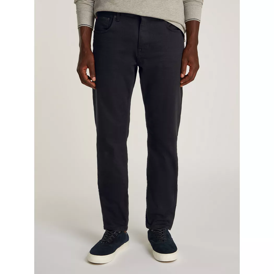 Straight-Jeans TOMMY HILFIGER "CORE HARLEM", Herren, Gr. 31, Länge 32, schwarz (stay schwarz), Denim/Jeans, Obermaterial: 99% Baumwolle, 1% Elasthan, Jeans Straight-Jeans