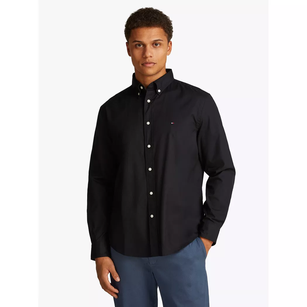 Tommy Hilfiger Chemise à Manches Longues Core Flex Regular Fit Black L Homme 2