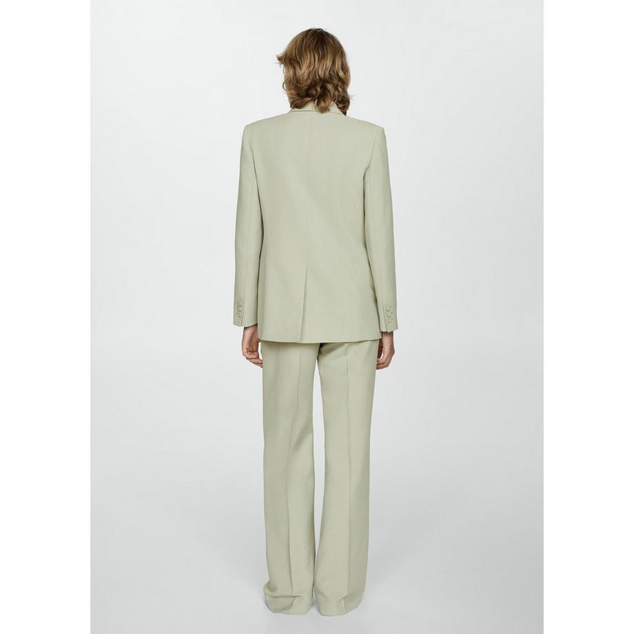 MANGO ERBA Pantaloni da Abito a Gamba Larga  