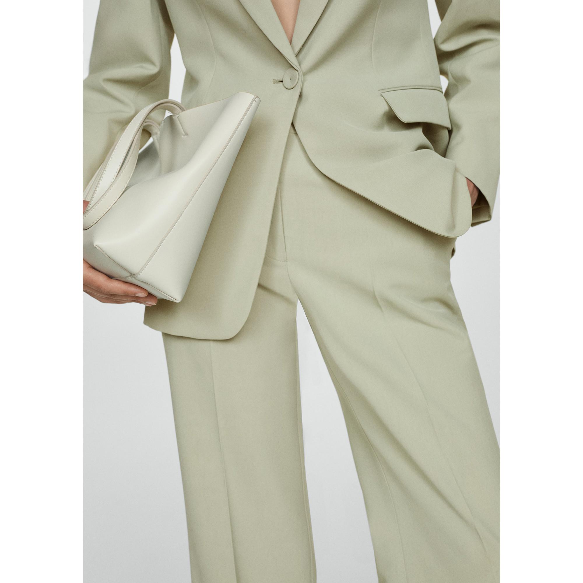 MANGO Erba Pantaloni da Abito a Gamba Larga  