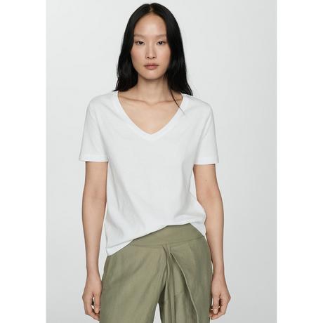 MANGO CHALAPI T-Shirt Maniche Corte Scollo a V  