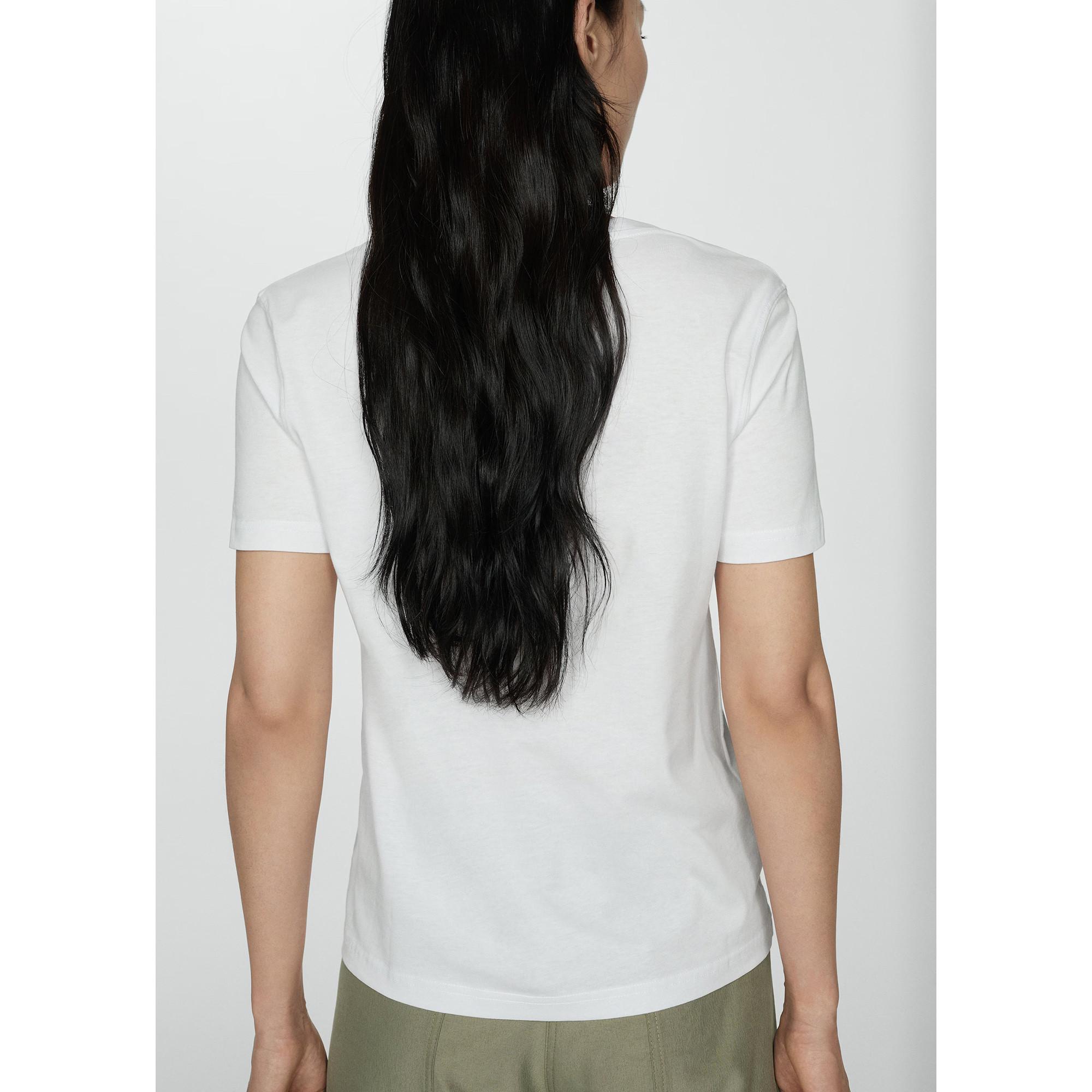 MANGO CHALAPI T-Shirt Maniche Corte Scollo a V  