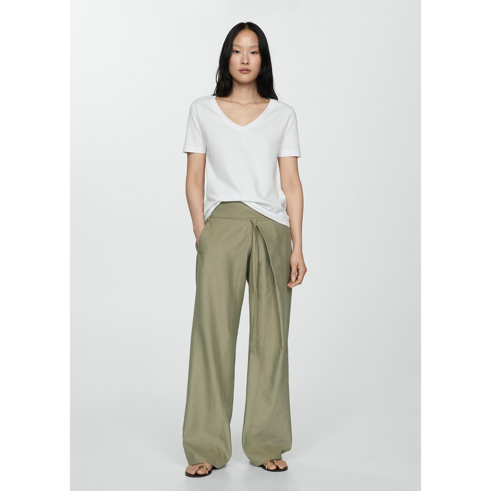 MANGO CHALAPI T-Shirt Maniche Corte Scollo a V  