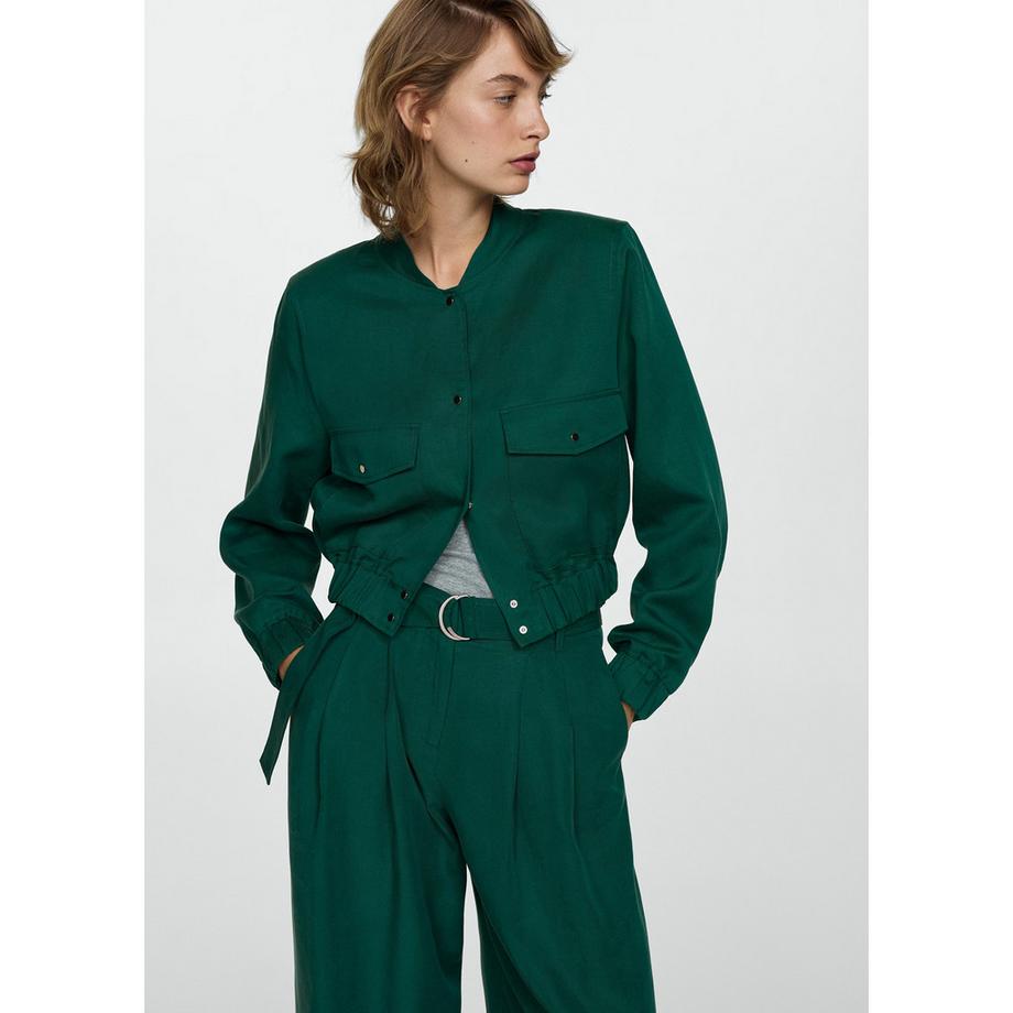 MANGO ROBBIE Weite Hose mit Gürtel  