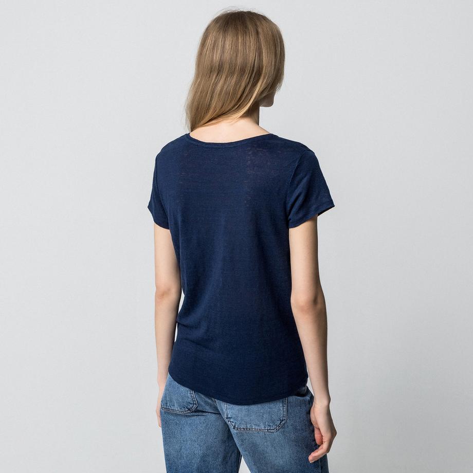 Manor Woman Kurzarm Leinen T-Shirt  