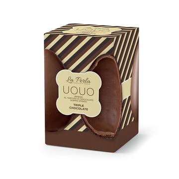 Uovo di cioccolato al triplo cioccolato