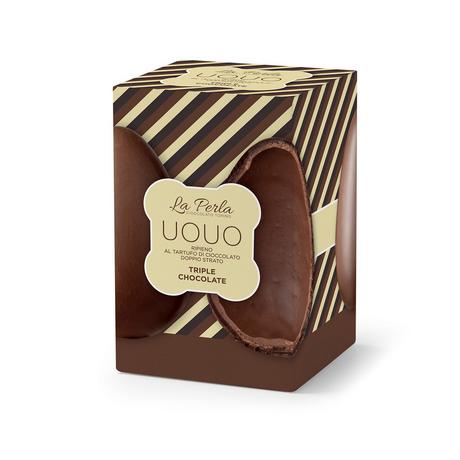 LA PERLA DI TORINO EASTER Uovo di cioccolato al triplo cioccolato 