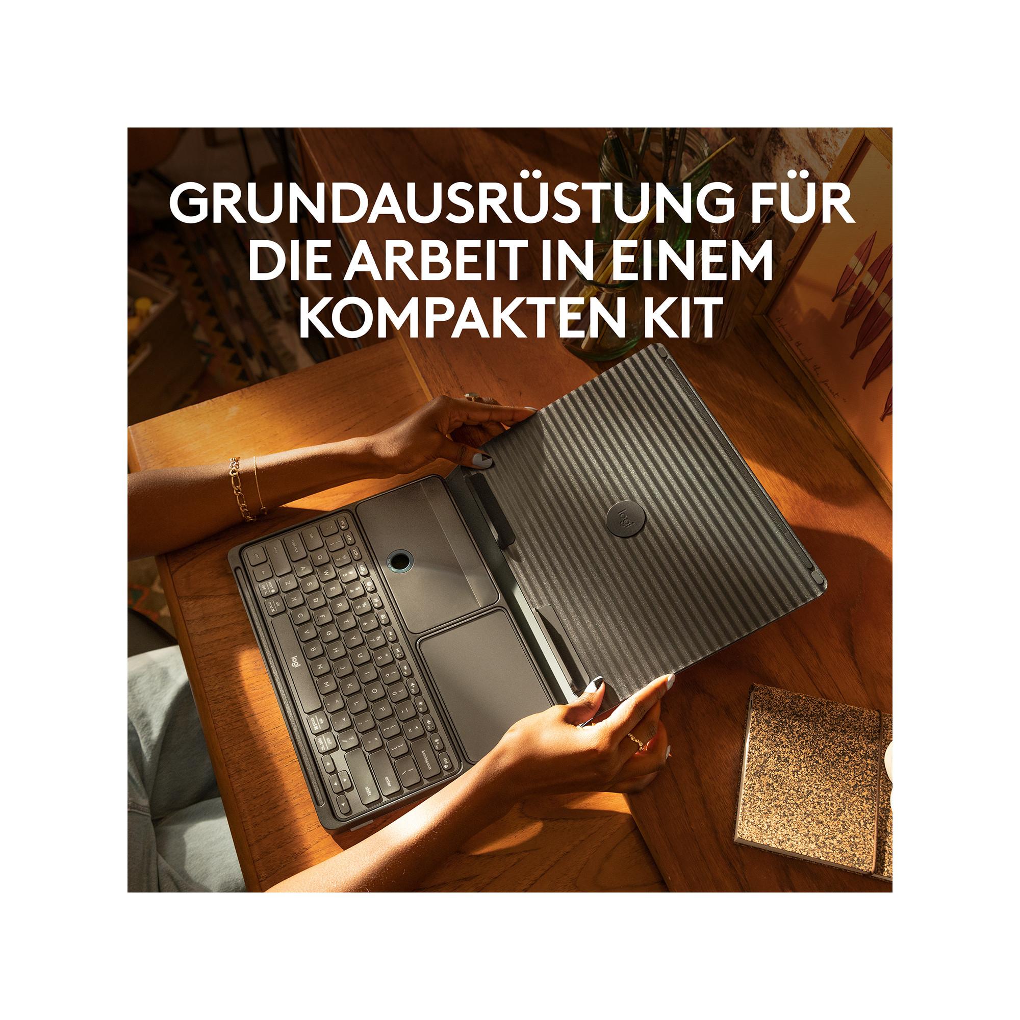 Logitech Casa Pop-Up Desk Tastatur mit Touchpad 