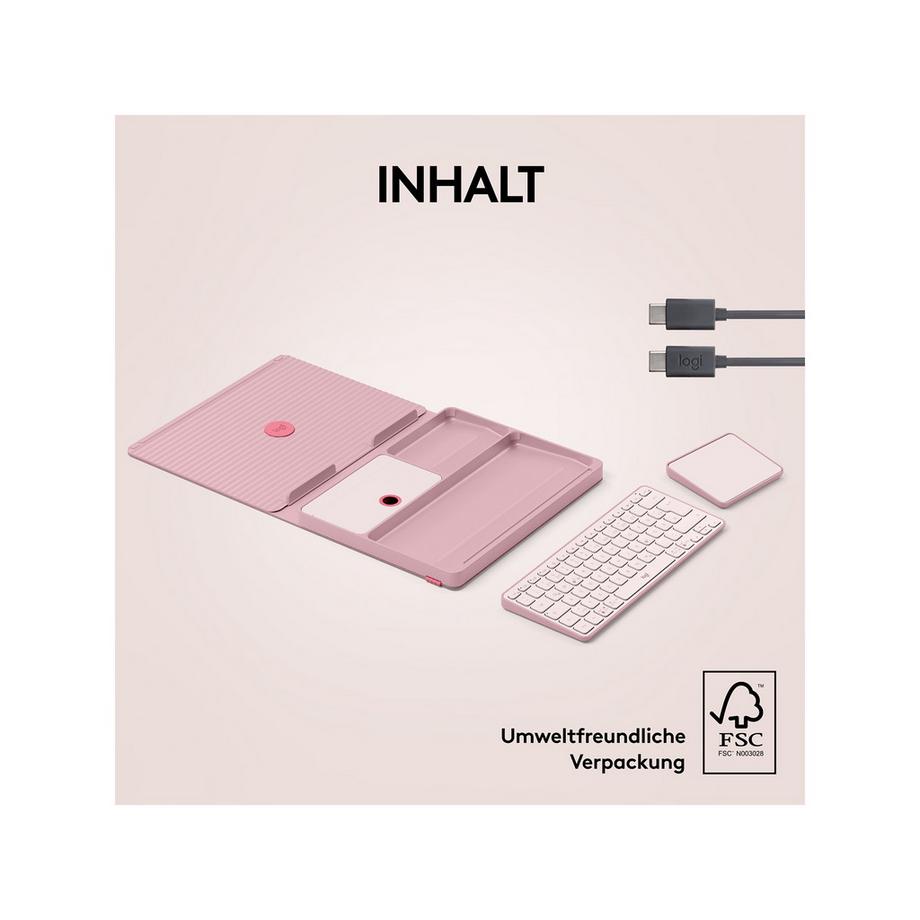 Logitech Casa Pop-Up Desk Tastatur mit Touchpad 
