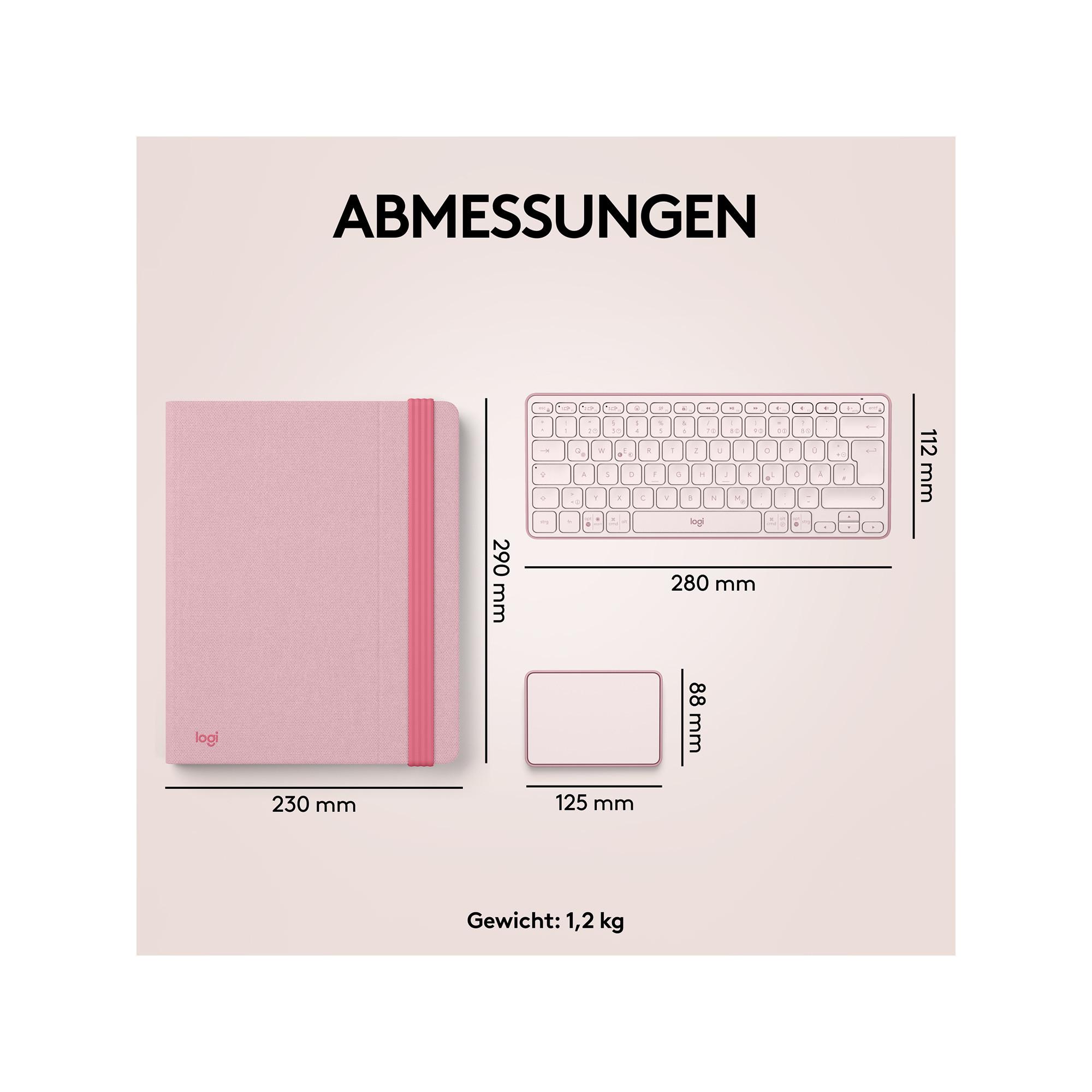 Logitech Casa Pop-Up Desk Tastatur mit Touchpad 