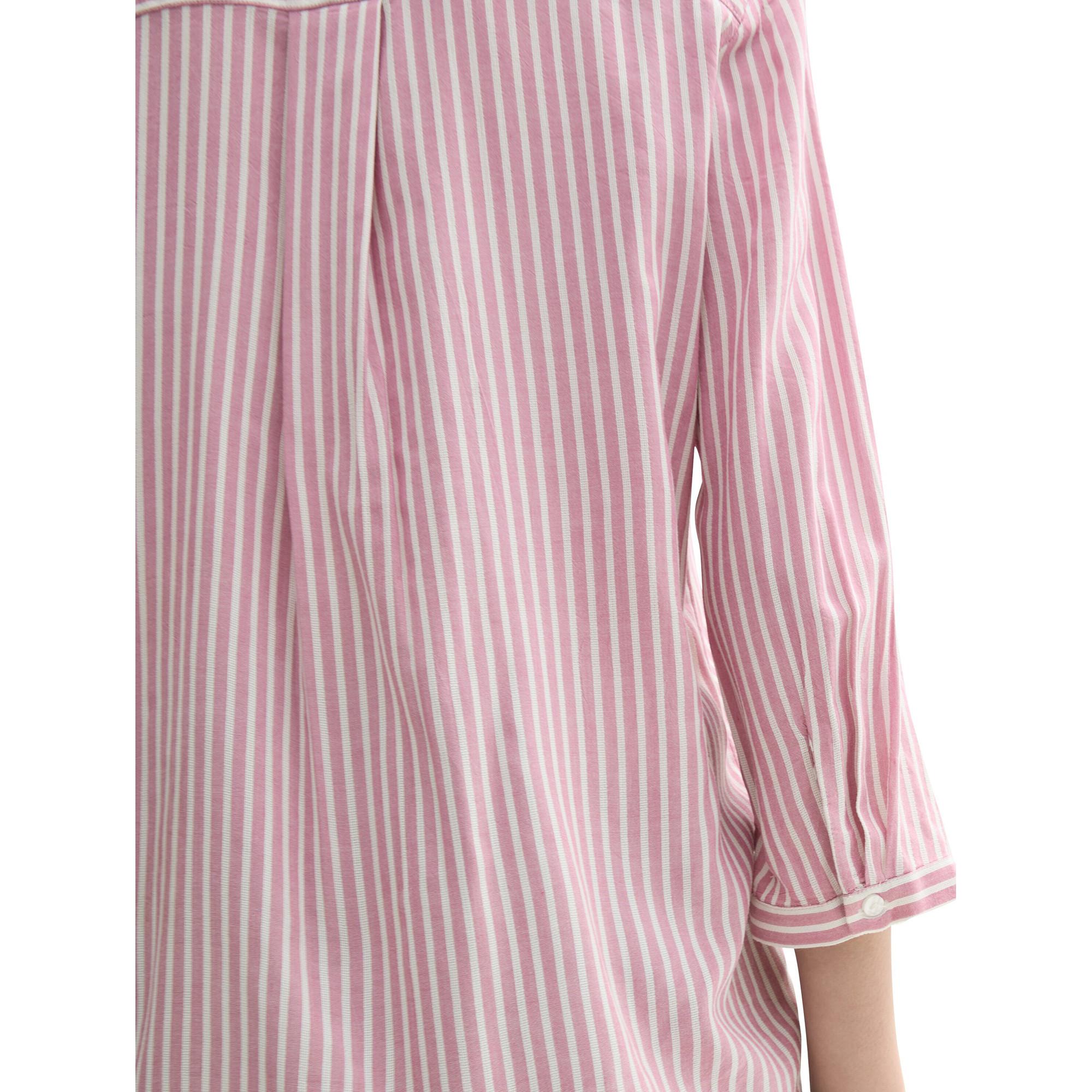 TOM TAILOR Chemisier Rayé Manches 3/4  