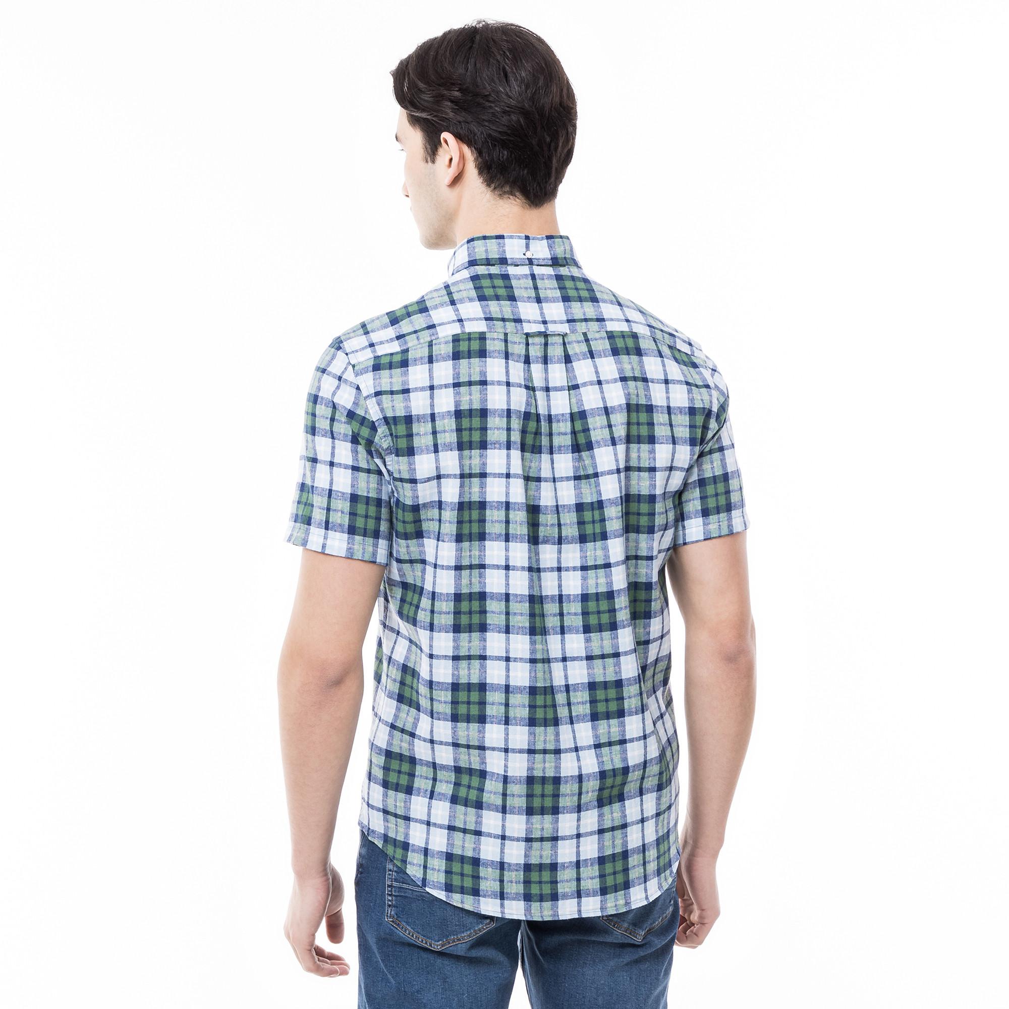 GANT Kurzarm Kariertes Button Down Hemd  