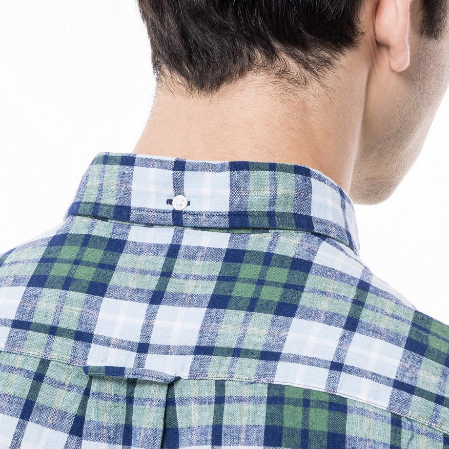 GANT Chemise Manches Courtes Carreaux Col Boutonné  