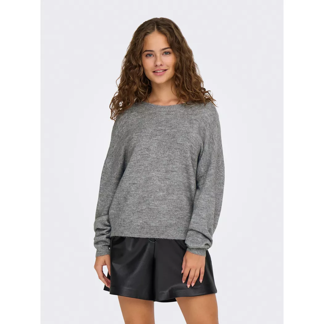 Only - Pullover, für Damen, Hellgrau, Größe M