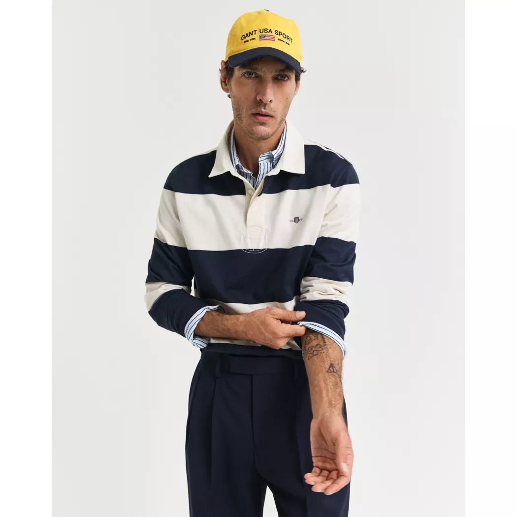 Gant - Poloshirt, langarm, für Herren, Marine, Größe 3XL