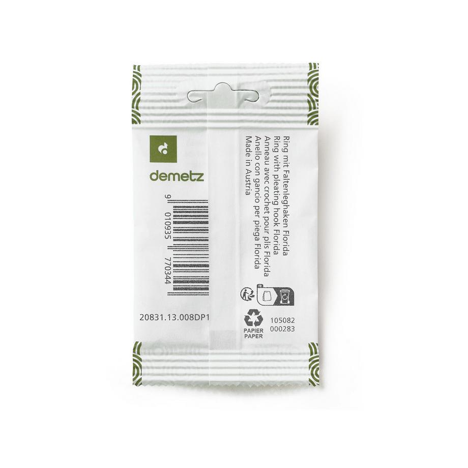 demetz Anello con gancio per pieghe Ring Florida 