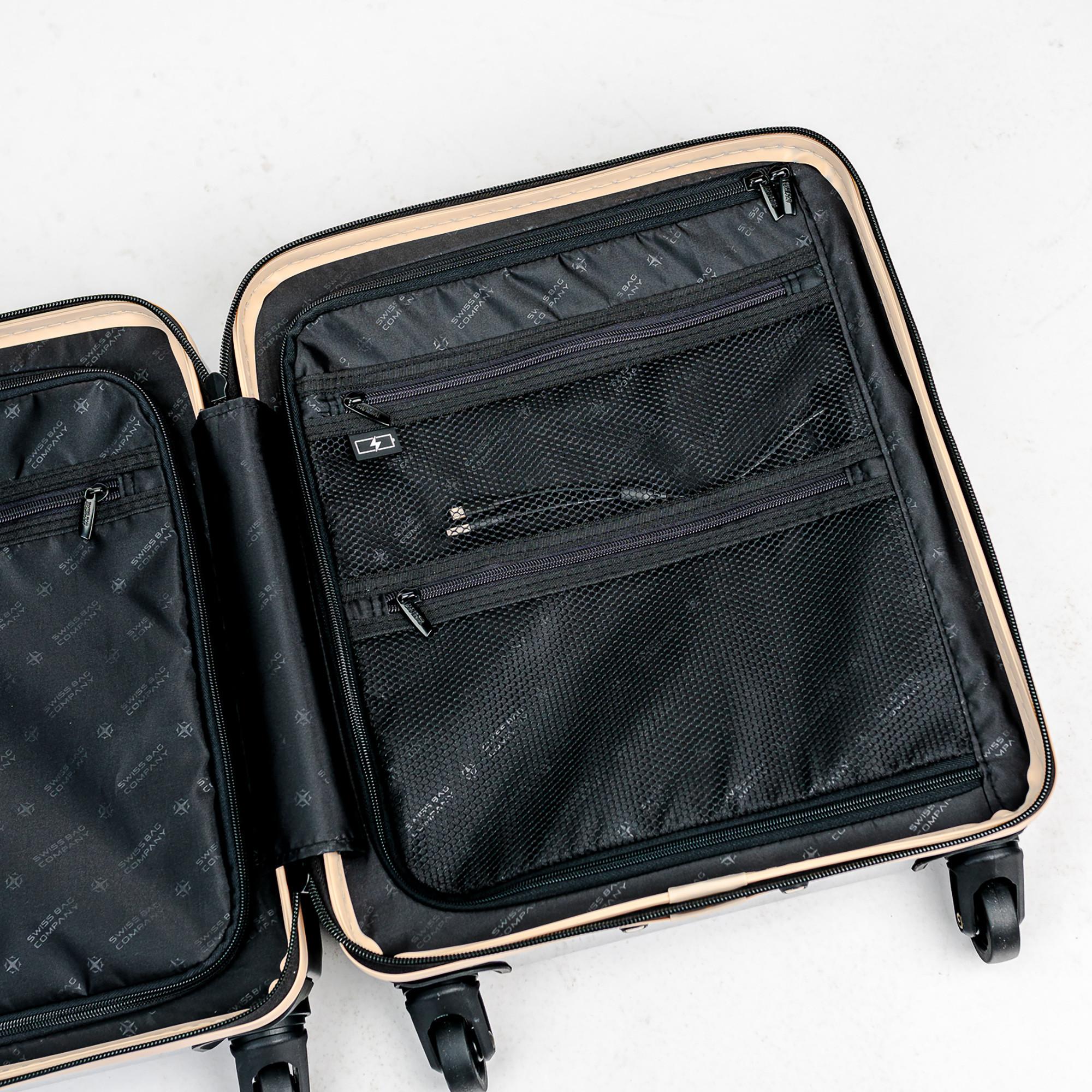 SWISS BAG COMPANY 45.0cm, Valise rigide Spinner, Underseat Cosmos Deluxe 