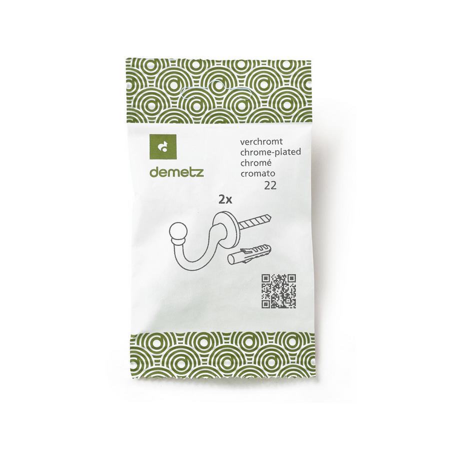 demetz Crochet à rideau, 2 pièces Raffhaken Kugel 