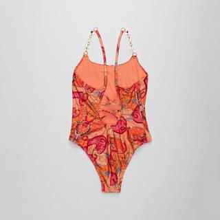 Guess Swimwear Costume da bagno stampato con spalline a catena  