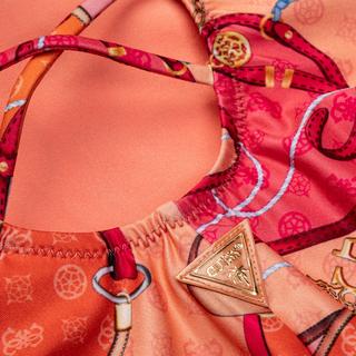 Guess Swimwear Costume da bagno stampato con spalline a catena  