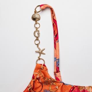 Guess Swimwear Costume da bagno stampato con spalline a catena  