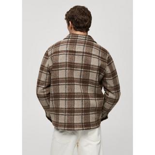 Mango Man Orien Giacca Overshirt Quadri  