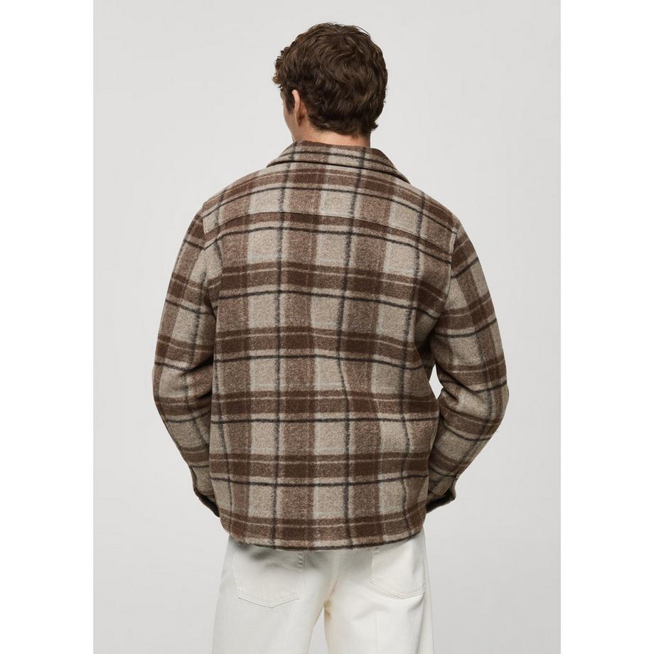Mango Man Orien Giacca Overshirt Quadri  