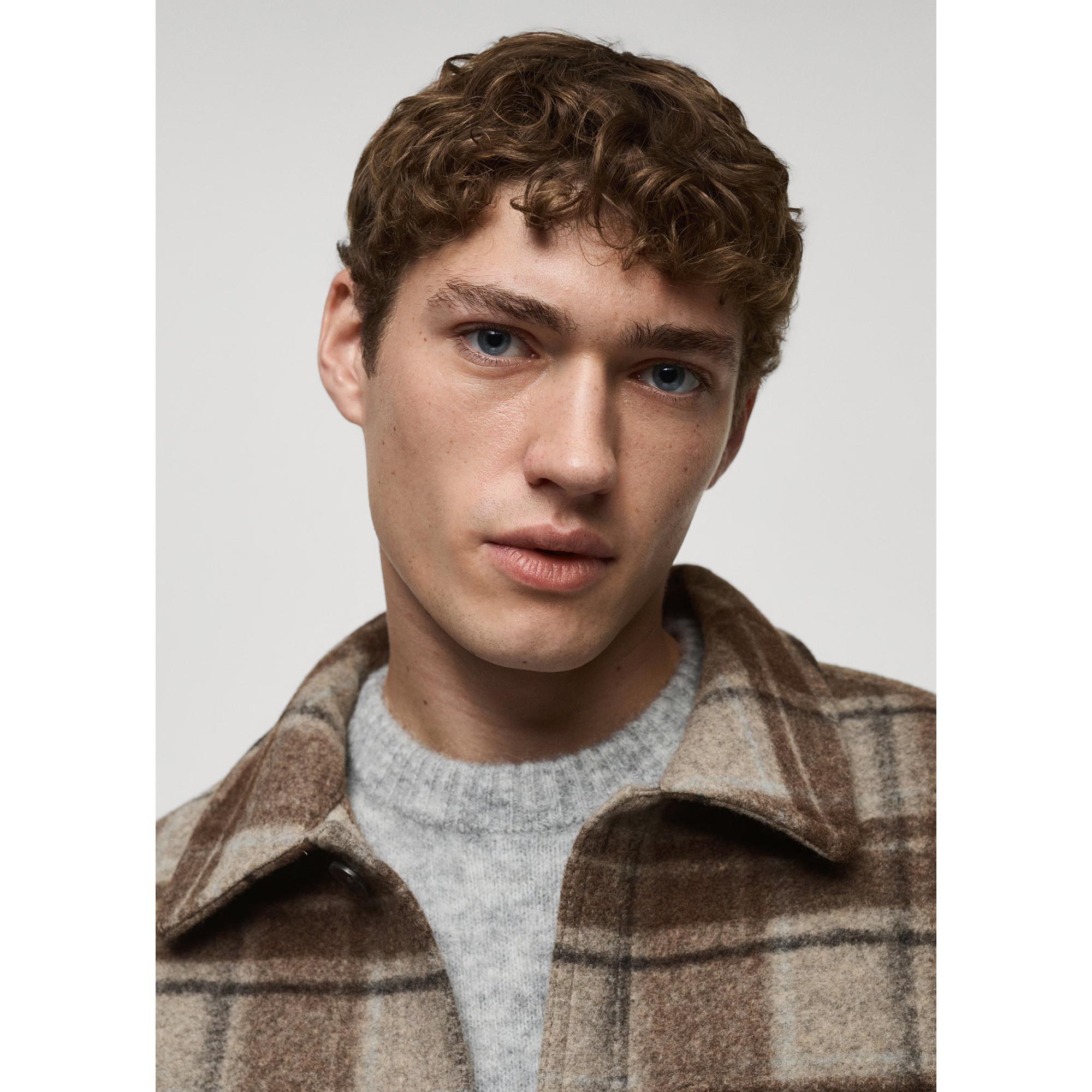 Mango Man Orien Giacca Overshirt Quadri  