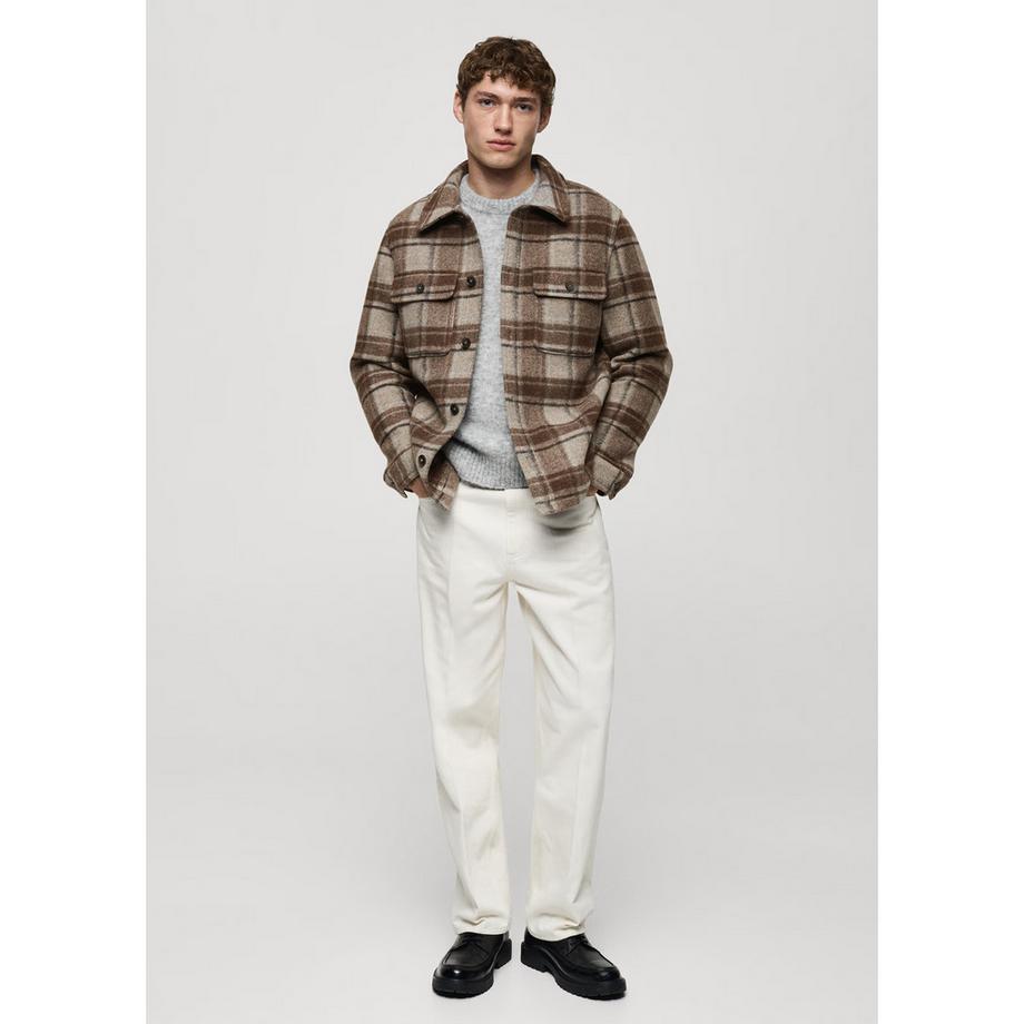Mango Man Orien Giacca Overshirt Quadri  