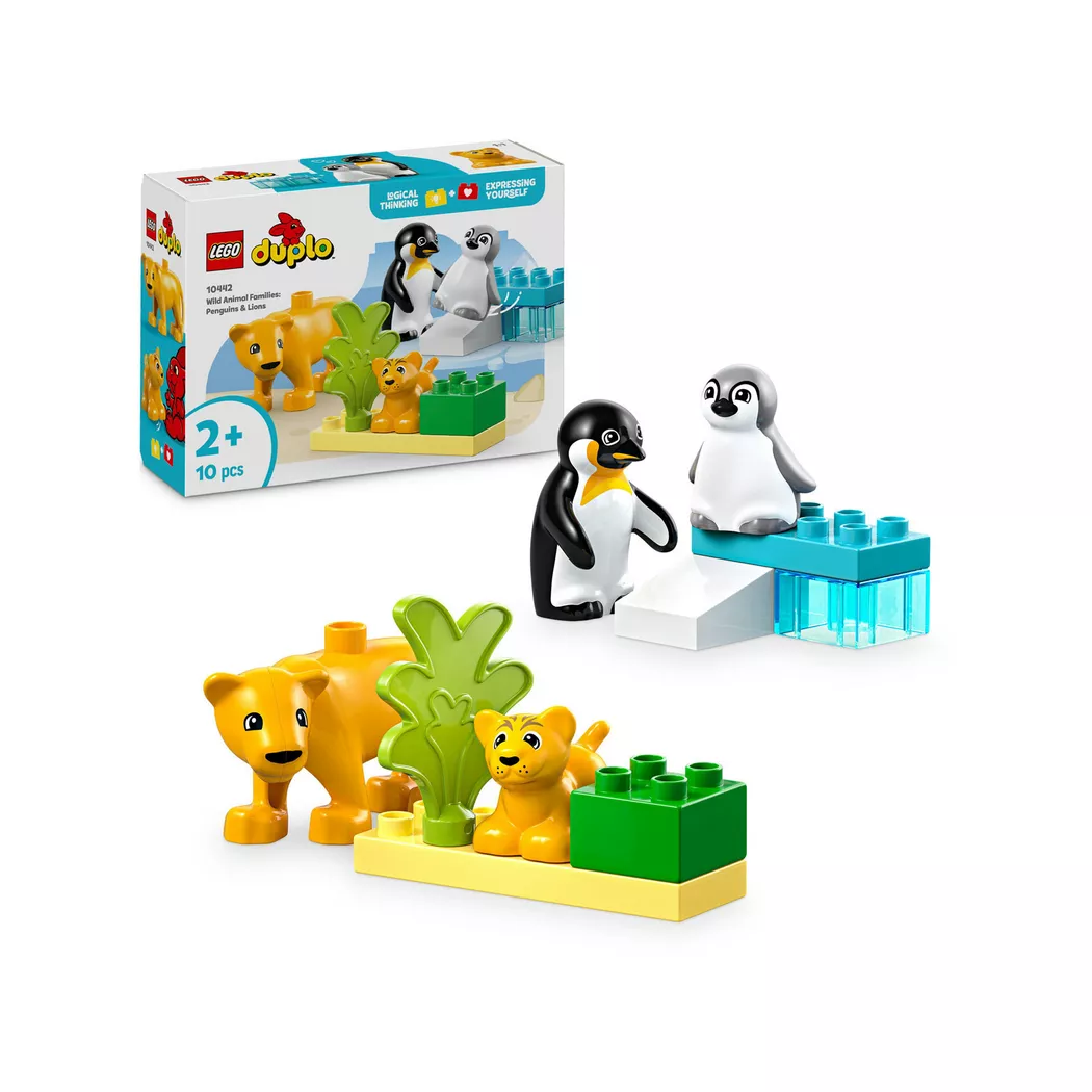 Lego DUPLO Town Villdyrfamilier: Pingviner og løver 10442