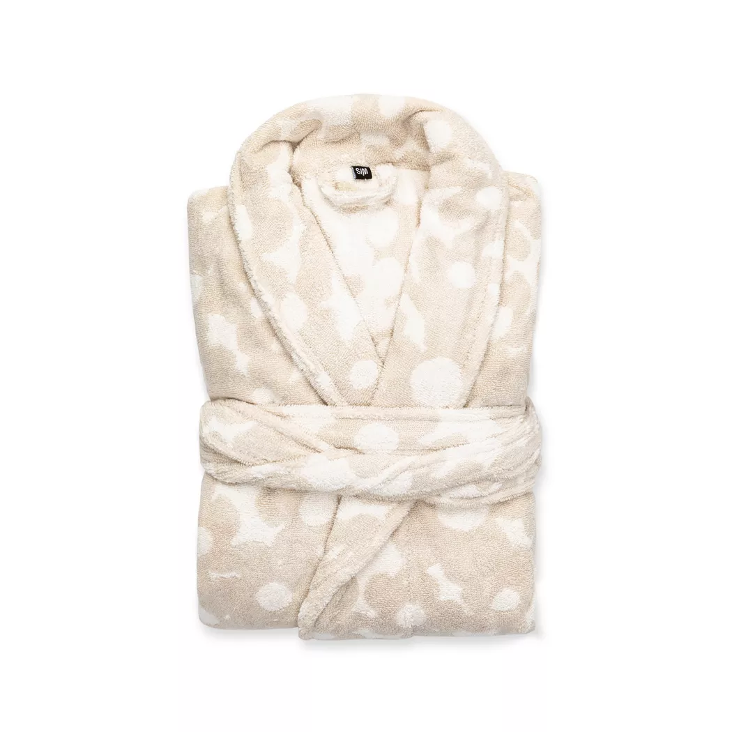Manor Flowerpower Unisex Bademantel Beige L/XL 2
