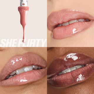 Huda Beauty FAUX FILLER LIP GLOSS FOXY Faux Filler - Hochglänzender Lipgloss 