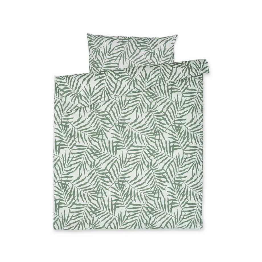 Manor Lorenzo Taie d'oreiller Seersucker Motif Feuille de Palmier  