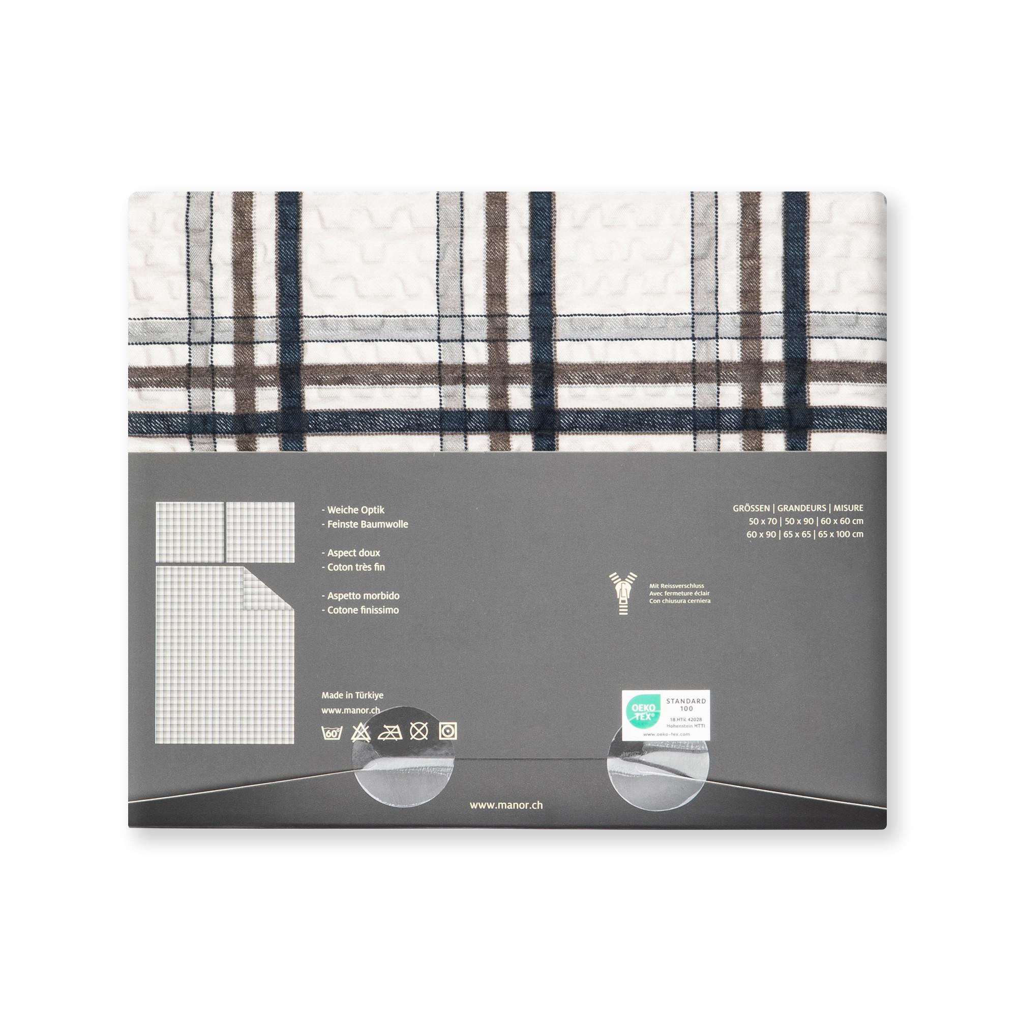 Manor Karo Seersucker Federa del cuscino  