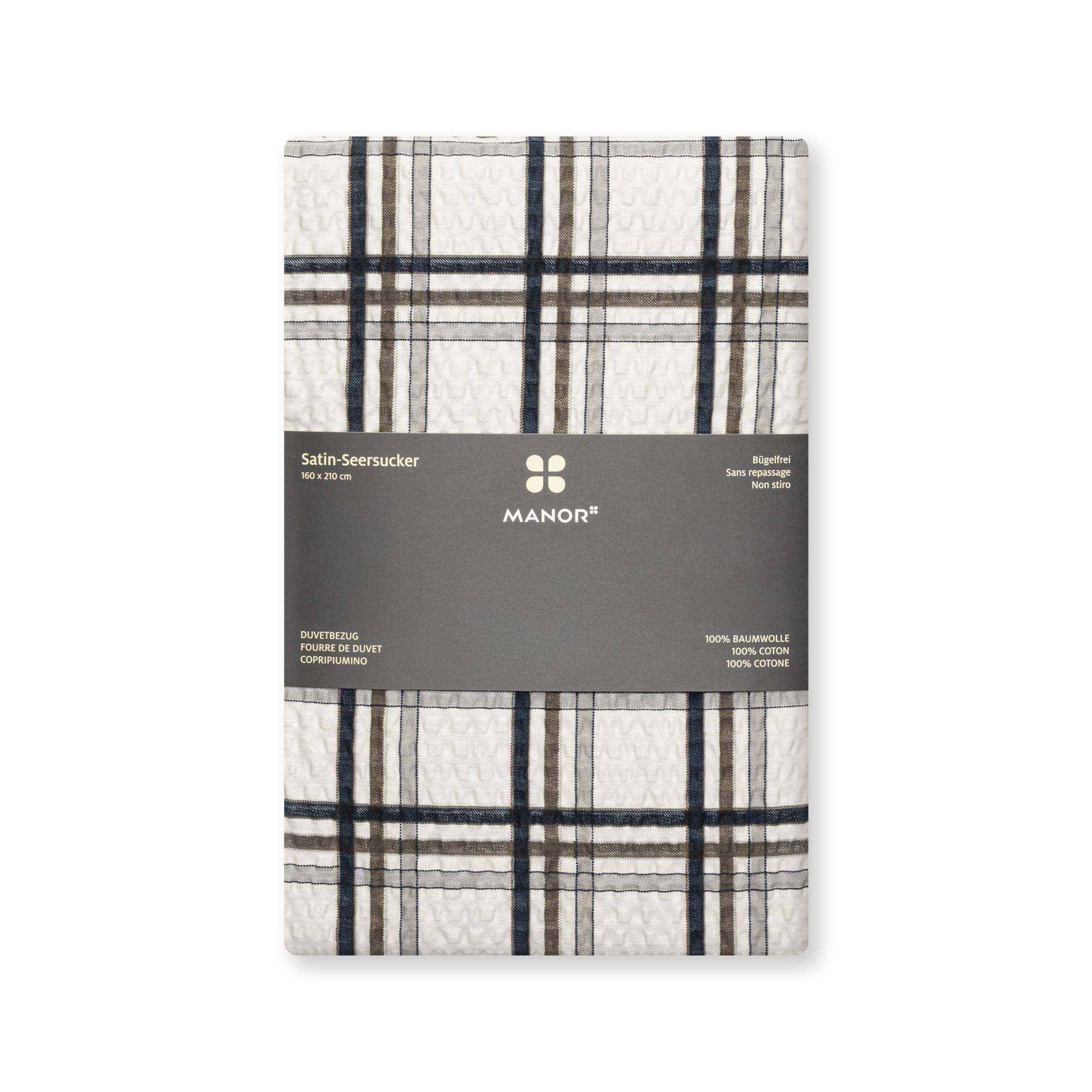 Manor Karo Seersucker Duvetbezug  