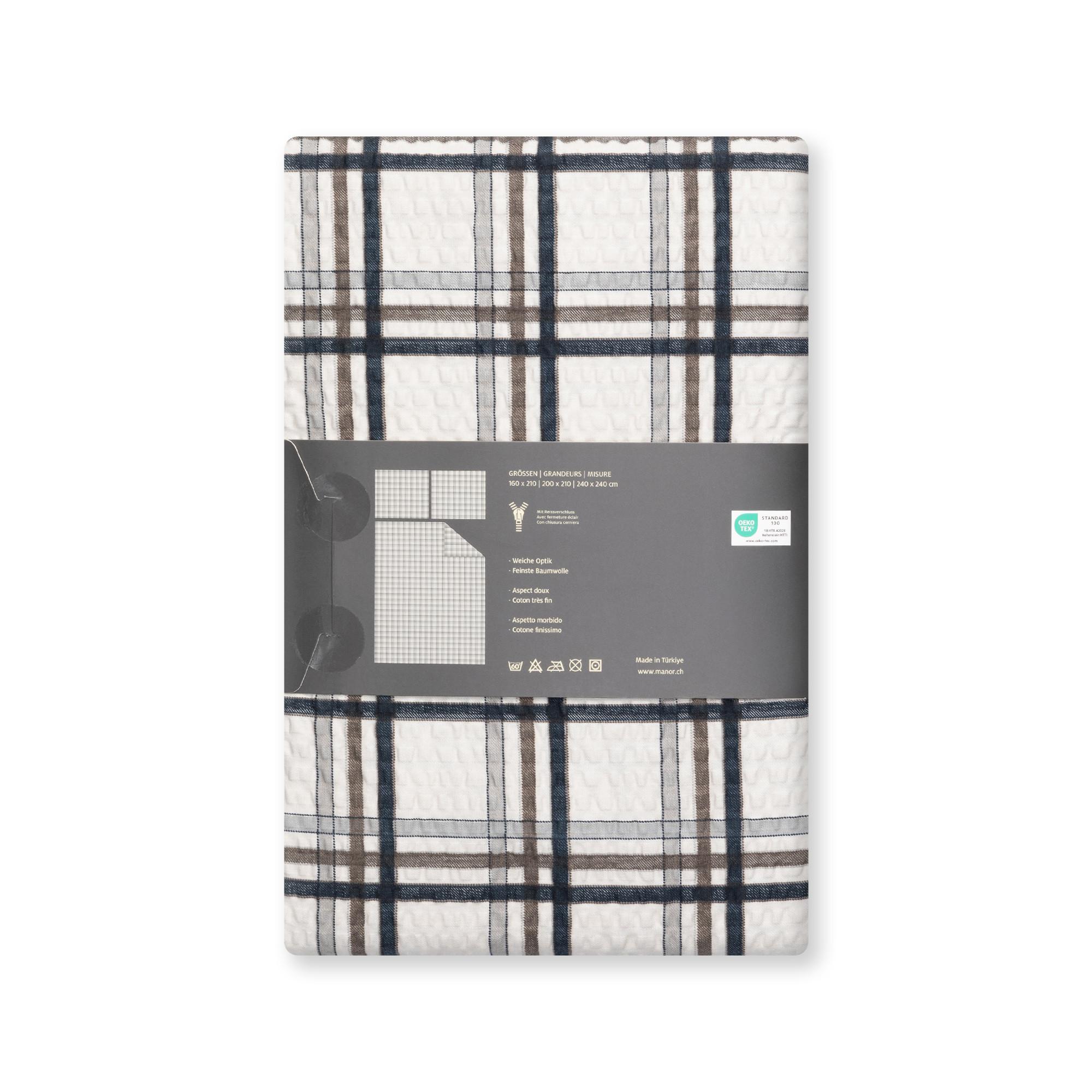 Manor Karo Seersucker Duvetbezug  