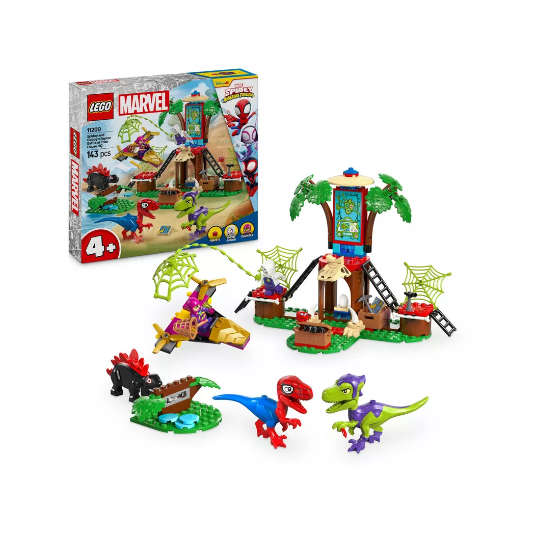 LEGO® Showdown am Baumhaus: Spidey-Rex vs. Gobby-Raptor