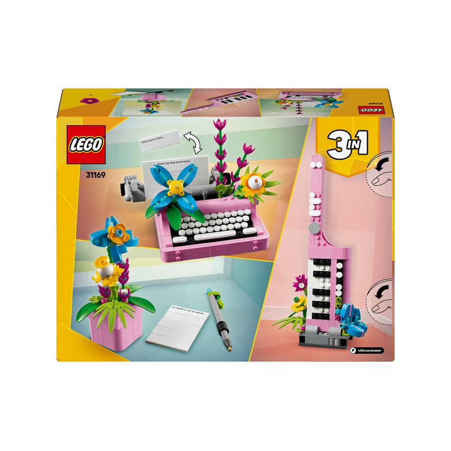 LEGO®  31169 Macchina da scrivere con fiori 
