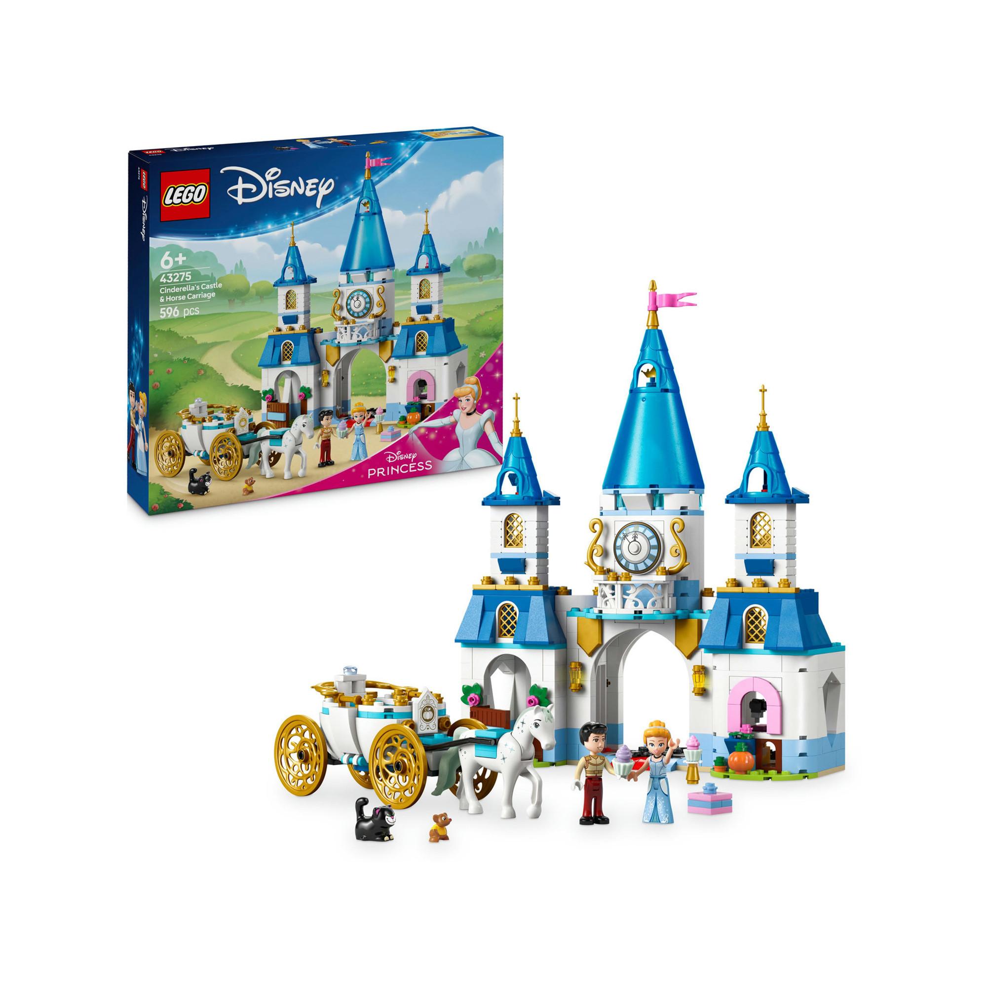 LEGO®  43275 Cinderellas Schloss und Pferdekutsche 