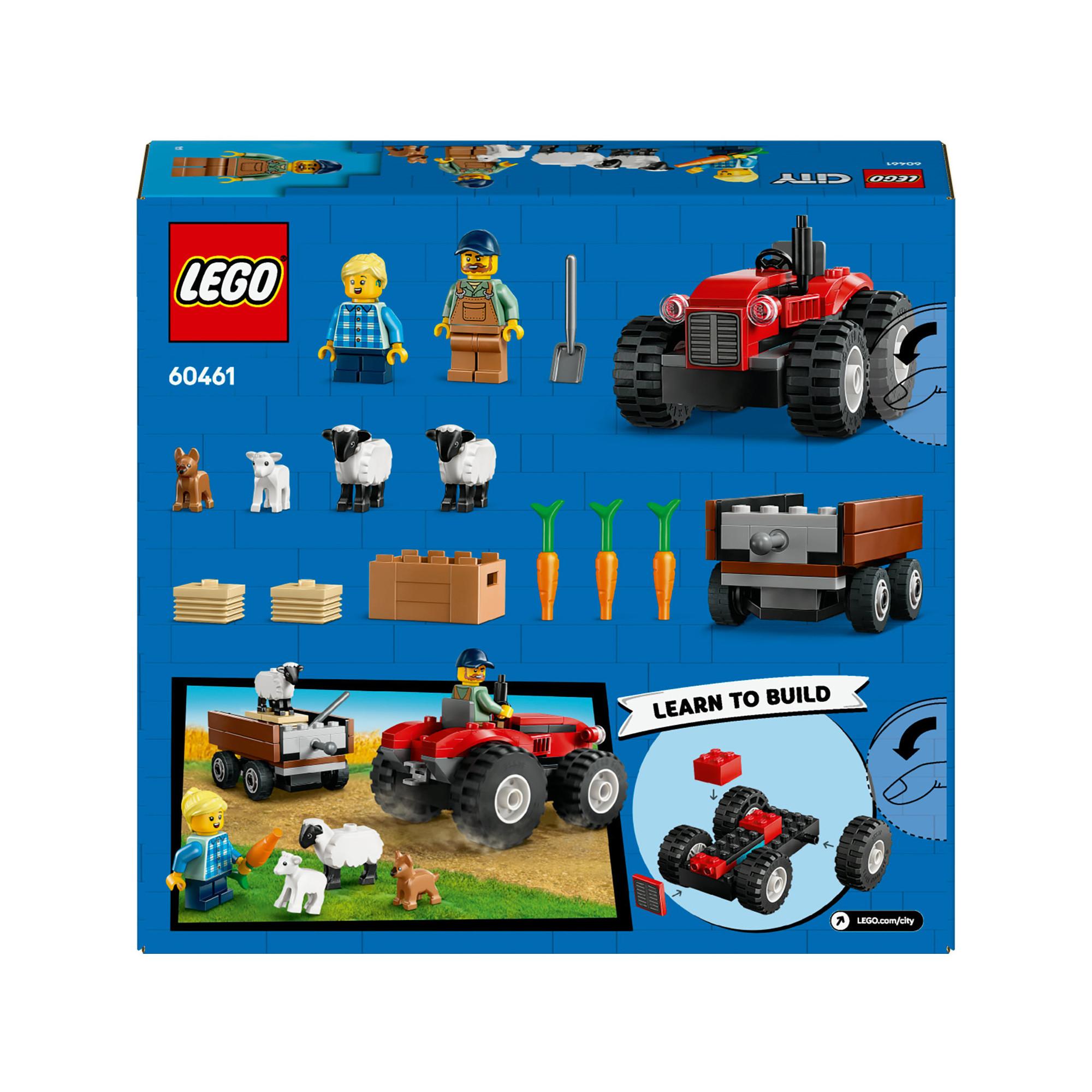 LEGO®  60461 Tracteur agricole rouge avec remorque et moutons 