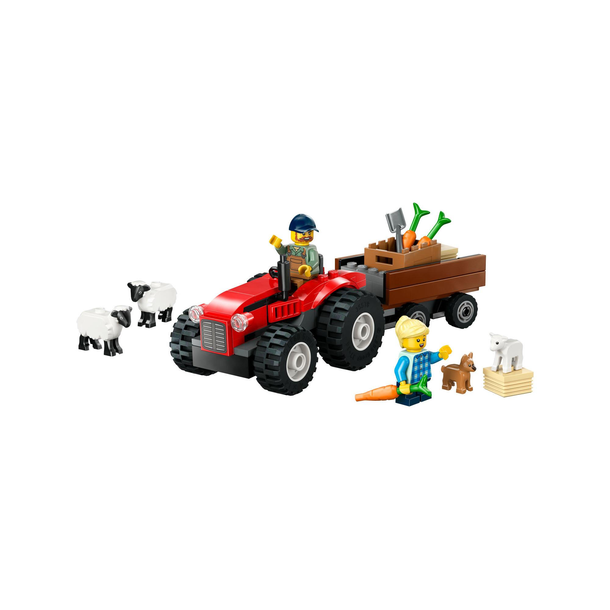 LEGO®  60461 Tracteur agricole rouge avec remorque et moutons 