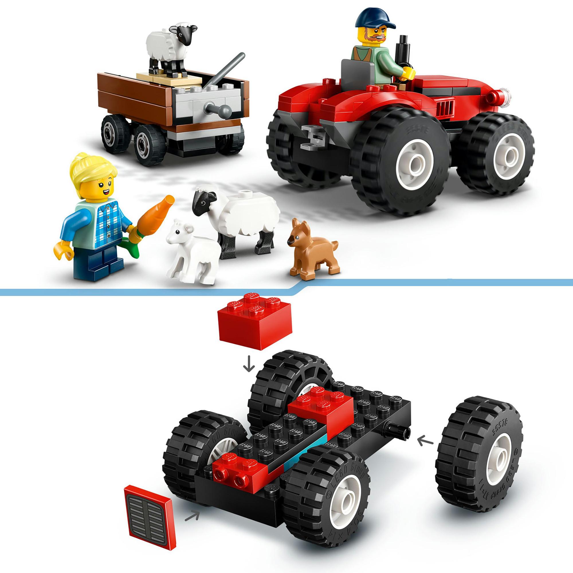 LEGO®  60461 Tracteur agricole rouge avec remorque et moutons 